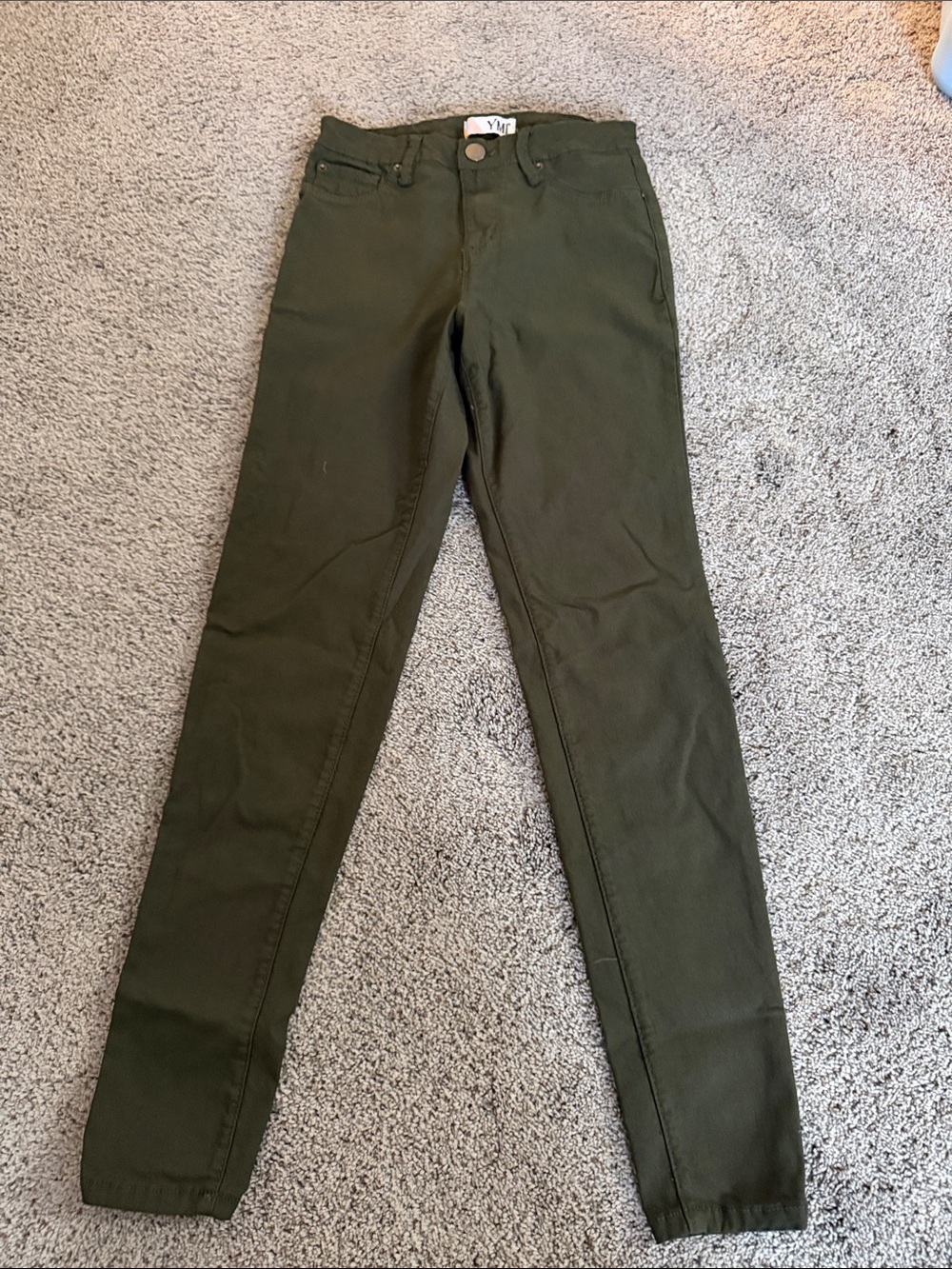 YMI High-Rise Olive Green Skinny Jeans
